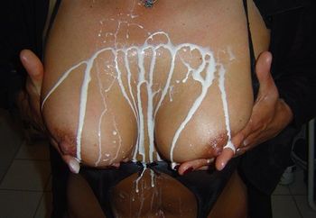 real boobs with cream