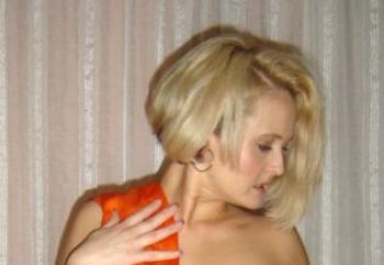 Blonde Beauty With Orange Scarf2