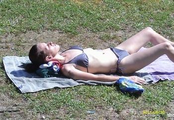After laying out she was turned on
