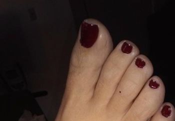 I did a pedicure on my wifes feet. Check