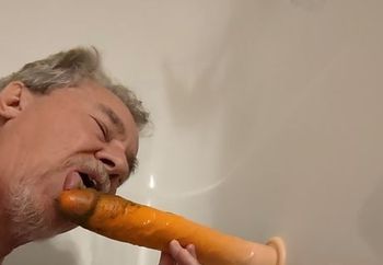 Fucking and sucking my dildo 