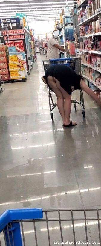 PublicNudeWife Public Upskirt No Panties - image3