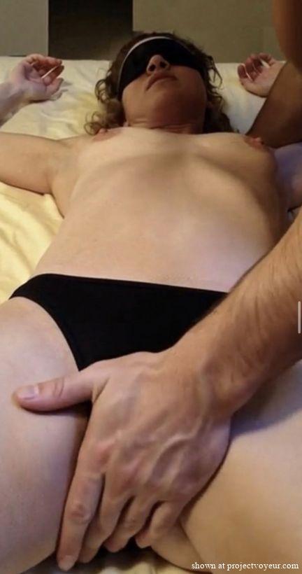 Kim left in only her panties  - image1