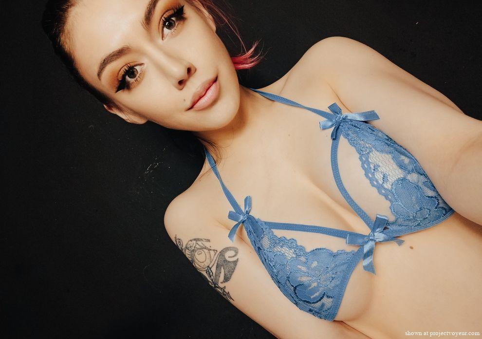 blue lingerie - image1