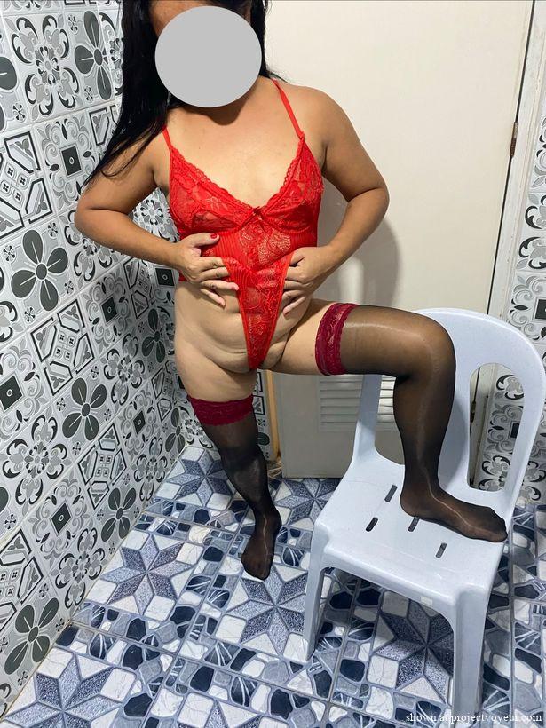 My beautiful wife in red lingerie - image4