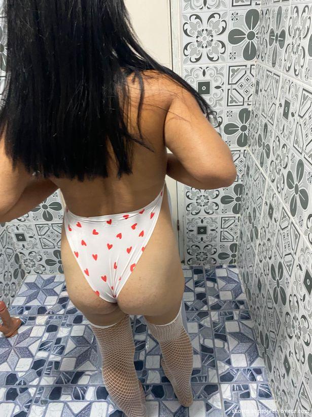 In white , pulling nips with dildo - image4