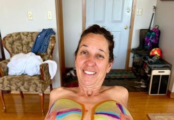 Natalie with body paint