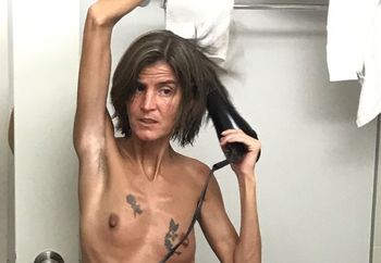 Skinny Becky in her underwear 