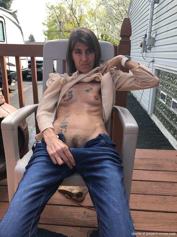 Skinny Becky showing off her tiny boobs - image2
