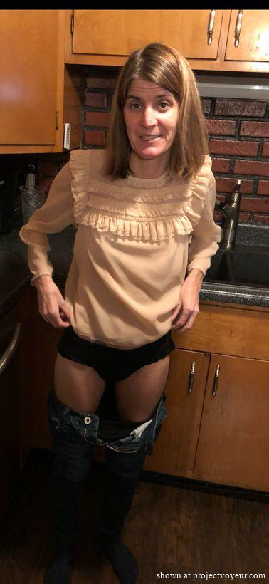 Skinny Becky panty shots - image5