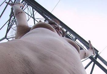 Naked on a Hydro Tower