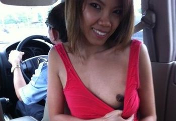 Taxi Pussy Flashing