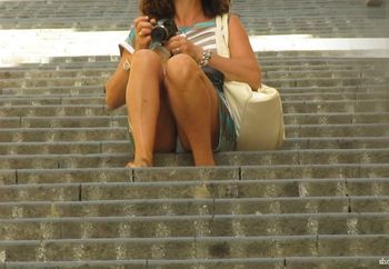 On the steps