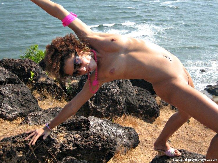 playing in beach