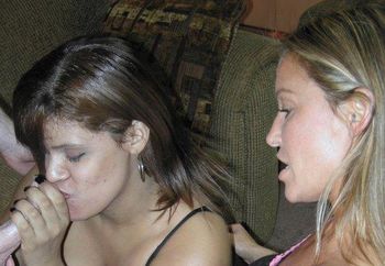 Angel and Leeanna sharing a cock