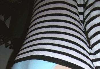 Monique - Striped Top And Blue Panties