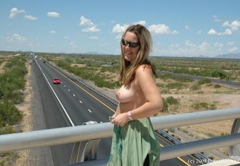 My Hot Wife Making Passing Motorists Very Happy