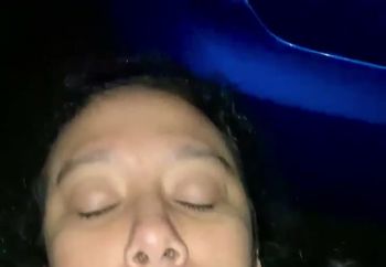 HOT public sex and cum on her face!