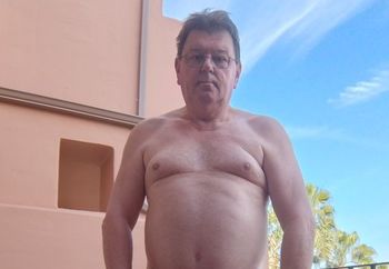 ON MY TERRACE IN SPAIN.  