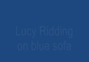 Lucy On Blue Sofa