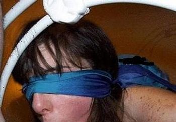 blindfolded and told to suck 