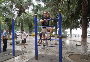 exercising in China
