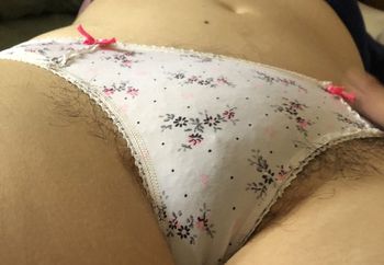 Hairy wife in panties 