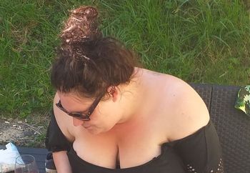 Me sat outside with my big...