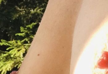 Flashing those tits again